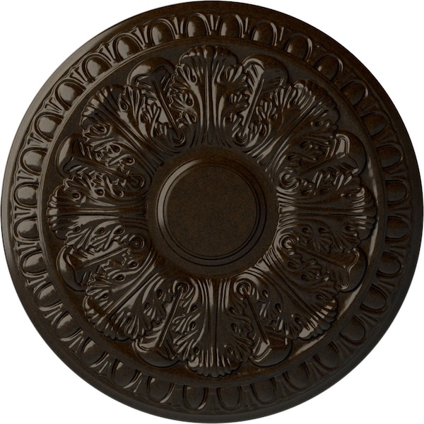 Ekena Millwork Colton Ceiling Medallion (Fits Canopies up to 4 3/4"), Hand-Painted Bronze, 15 3/4"OD x 1 1/2"P CM15CNBZS - main